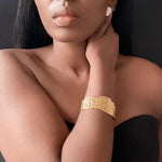 Load image into Gallery viewer, GRANULI Irregular Bracelet Cuff Gold
