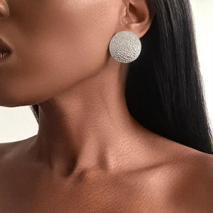 CLASSIC Silver Circle Stud Earrings