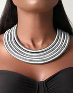 Cargar imagen en el visor de la galería, ALEXANDRIA Multilayer Silver Rope Necklace

