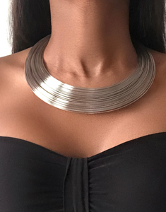 GODDESS Silver Bamboo Necklace