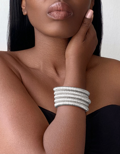 ALEXANDRIA Multilayer Silver Rope Bracelet