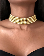 Charger l&#39;image dans la galerie, BASTET Gold Charm Small Beaded Choker
