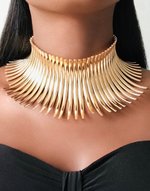 Cargar imagen en el visor de la galería, QENA Gold Statement Tribal Choker
