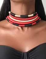 Afbeelding in Gallery-weergave laden, QALYUB Statement Tribal Multi-Coloured Choker
