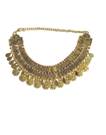 Charger l&#39;image dans la galerie, Pre-Owned DAKAHLIA Gold Coin Tribal Choker
