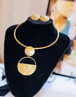Charger l&#39;image dans la galerie, SHUBRA Statement Gold Fashion Necklaces &amp; Earrings Set
