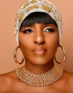 Cargar imagen en el visor de la galería, MAHALLA Statement Gold Small Beaded Necklace
