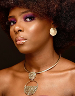 Charger l&#39;image dans la galerie, SHUBRA Statement Gold Fashion Necklaces &amp; Earrings Set
