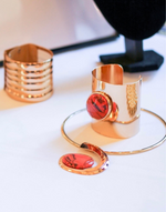 Afbeelding in Gallery-weergave laden, BIBA Orange Stone Necklace &amp; Bracelet Set
