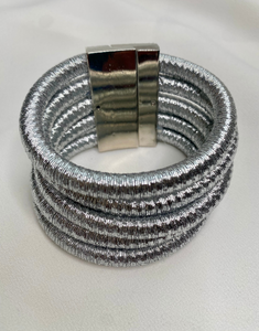 ALEXANDRIA Multilayer Silver Rope Bracelet