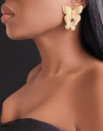 Cargar imagen en el visor de la galería, SKY Butterfly Stud Earrings Gold
