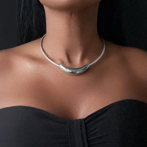 SENSATION Magnetic Clasp Snake Chain Necklace Silver