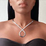 Lade das Bild in den Galerie-Viewer, ALPHA Minimalist Silver Cuff Necklace
