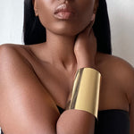 Load image into Gallery viewer, CLEOPATRA Gold Statement Bangle Bracelet Manchette
