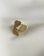 Afbeelding in Gallery-weergave laden, TRUE HAVEN Leaves Jewel Ring Gold - Adjustable
