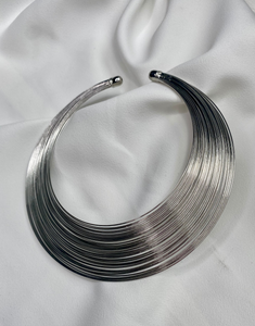 GODDESS Silver Bamboo Necklace