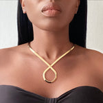 Charger l&#39;image dans la galerie, ALPHA Minimalist Gold Cuff Necklace
