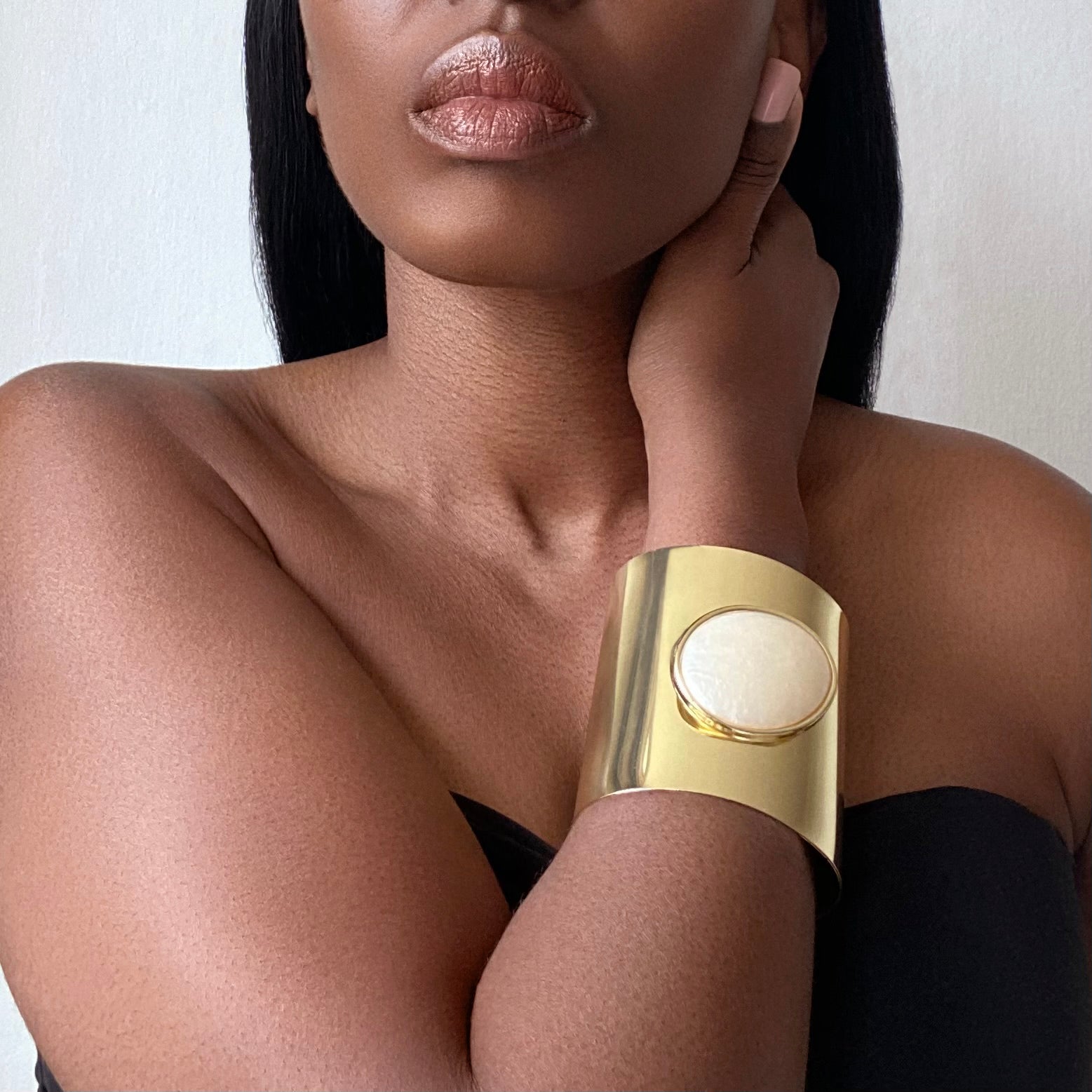 BIBA Statement White Bangle Bracelet