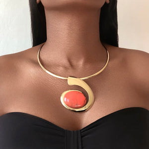 Pre-Owned BIBA Orange Necklace