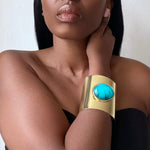 Load image into Gallery viewer, BIBA Statement Blue Bangle Bracelet
