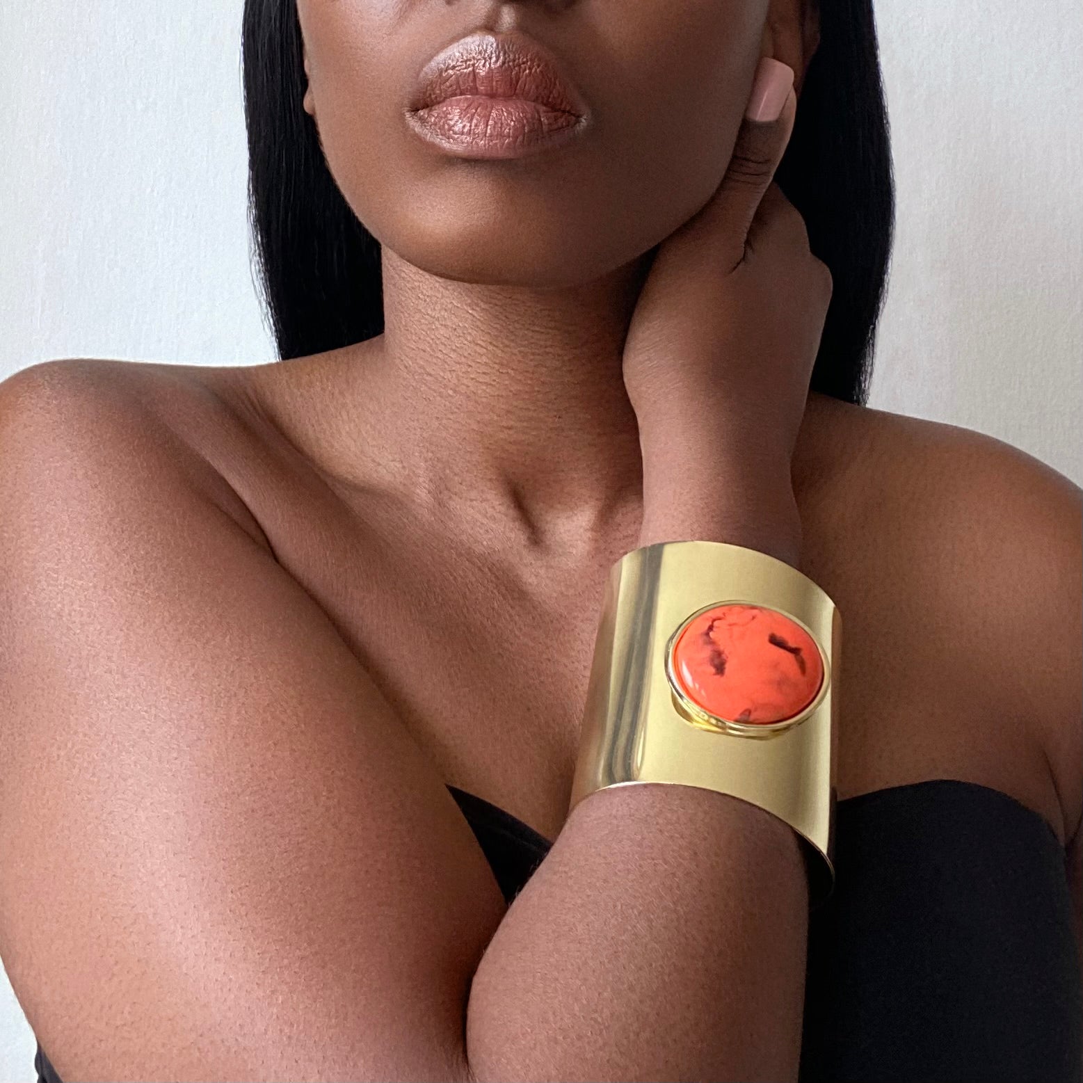 BIBA Statement Orange Bangle Bracelet