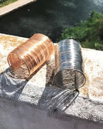 Cargar y reproducir el video en el visor de la galería, GODDESS Bamboo Bangle Manchette Silver
