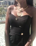 Charger et lire la vidéo dans la visionneuse de la Galerie, SHUBRA Statement Gold Fashion Necklaces &amp; Earrings Set
