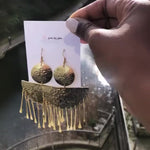 Load and play video in Gallery viewer, QALLIN Gold Tribal Pendant Earrings
