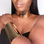 Load and play video in Gallery viewer, CLEOPATRA Statement Gold Choker &amp; Bracelet Manchette Set
