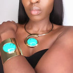 Load and play video in Gallery viewer, BIBA Statement Blue Necklace &amp; Bracelet Set
