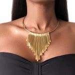Load image into Gallery viewer, QALLIN Gold Pendant Tribal Necklace
