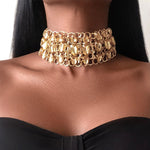 Load image into Gallery viewer, MALLAWI Rhinestones Gold Crystal Choker Necklace
