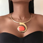 Load image into Gallery viewer, BIBA Statement Orange Necklace
