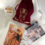 Load image into Gallery viewer, ASWAN Bling Fan-Shaped Gold Earrings
