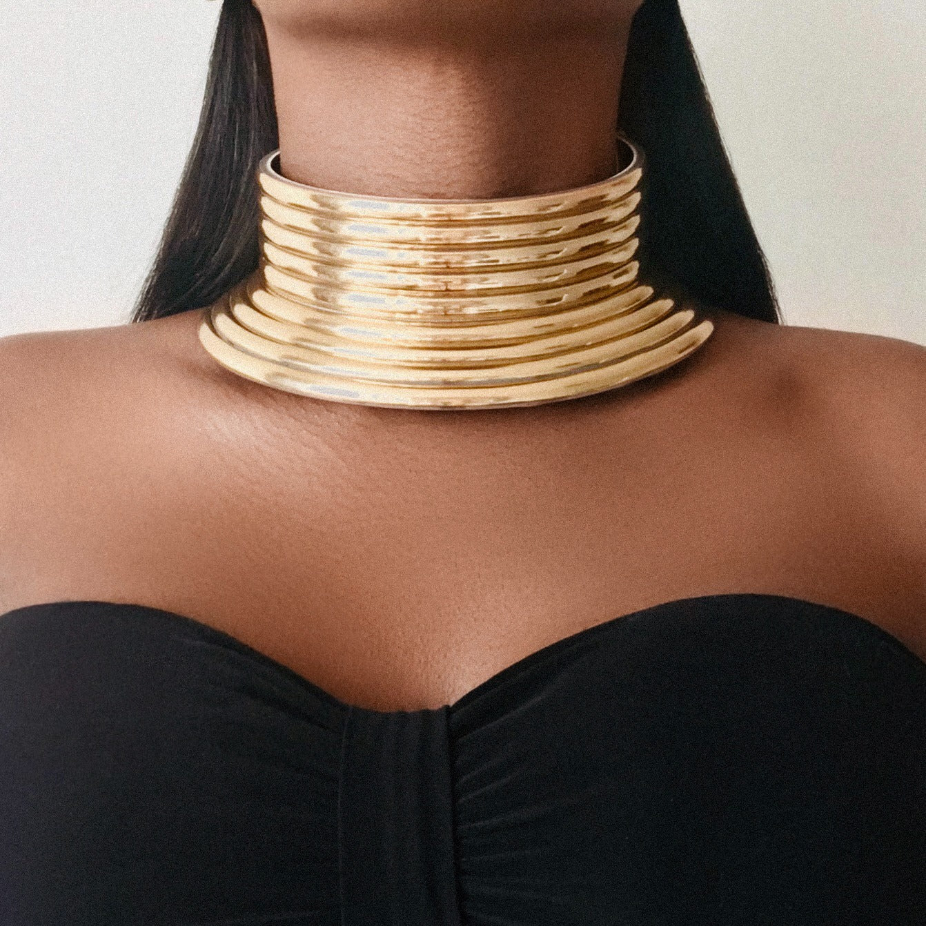 TANTA Statement African Gold Choker Jarlia By Jolina