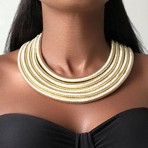 ALEXANDRIA Multilayer Gold Rope Necklace