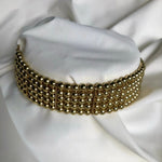 Load image into Gallery viewer, BASTET Gold Charm Small Beaded Choker
