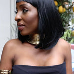 Load image into Gallery viewer, TANTA Statement African Gold Choker &amp; Bracelet Set
