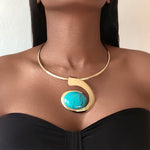 Load image into Gallery viewer, BIBA Statement Blue Necklace
