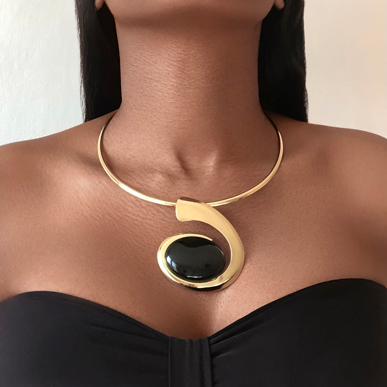 BIBA Statement Black Necklace