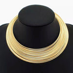 Load image into Gallery viewer, GODDESS Gold Bamboo Choker Necklace

