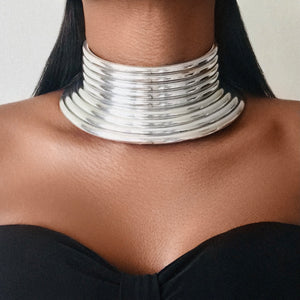 TANTA Silver Statement African Choker