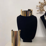 Load image into Gallery viewer, CLEOPATRA Statement Gold Choker &amp; Bracelet Manchette Set
