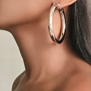 CAIRO Silver Hoop Earrings