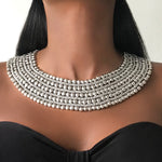 Load image into Gallery viewer, MAHALLA Statement Silver Small Beaded Necklace
