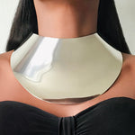 Load image into Gallery viewer, ZAGAZIG Statement Maxi Silver Choker Necklace
