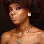 Load image into Gallery viewer, SHUBRA Statement Gold Fashion Necklaces &amp; Earrings Set
