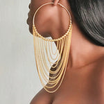 Load image into Gallery viewer, ROSETTA Gold Beaded Hoop Earrings
