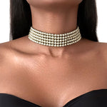 Load image into Gallery viewer, BASTET Silver Charm Small Beaded Choker
