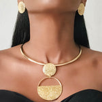 Load image into Gallery viewer, SHUBRA Statement Gold Fashion Necklaces &amp; Earrings Set
